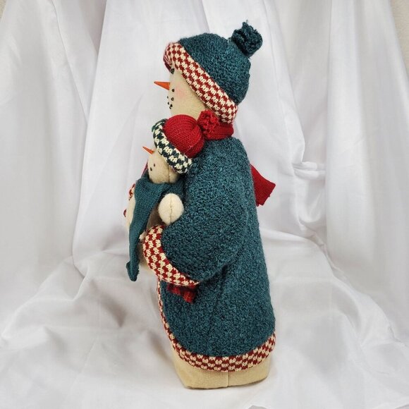 Snowman Family Plush Decor Set With Baby & Child weighted bottoms - Picture 9 of 16